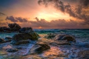 Nascer do Sol em Aruba, Mar do Caribe