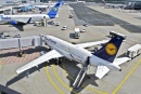 Lufthansa Airbus no Aeroporto de Frankfurt