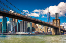 Ponte do Brooklyn e Horizonte de Manhattan