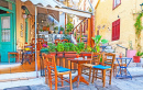 Café de Rua em Plaka, Atenas, Grécia