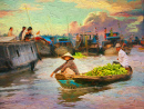 Vendedores de Frutas Vietnamitas