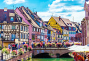 Canal colorido de Colmar, França