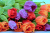 Tulipas Vermelhas, Laranjas e Violetas Frescas